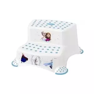 Kāpņu paliktnis keeeper Kids Igor Frozen, divpakāpju, balts, slodzes ietilpība 120 kg