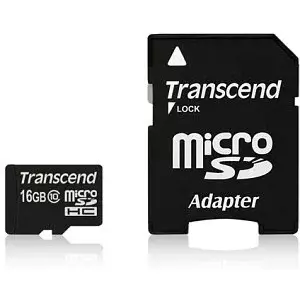 Flash Memory Transcend 16GB MicroSDHC UHS-I TS16GUSDU1