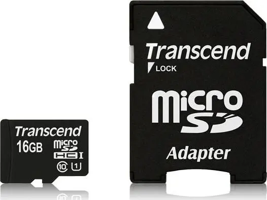 Zibatmiņa Transcend 16GB MicroSDHC UHS-I TS16GUSDU1