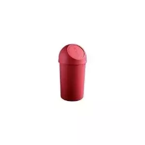 Waste bin Helit 45L round, polypropylene, red, Ø400 mm