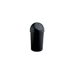 Waste bin Helit H2401295 25 L, black, push flap lid
