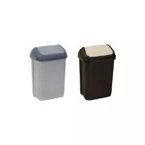OKT Abfalleimer Swing-Bin, 25 Liter, silber / anthrazit mit Schwingdeckel, standfest, abnehmbarer Deckel - 1 Stück (1030716000000)