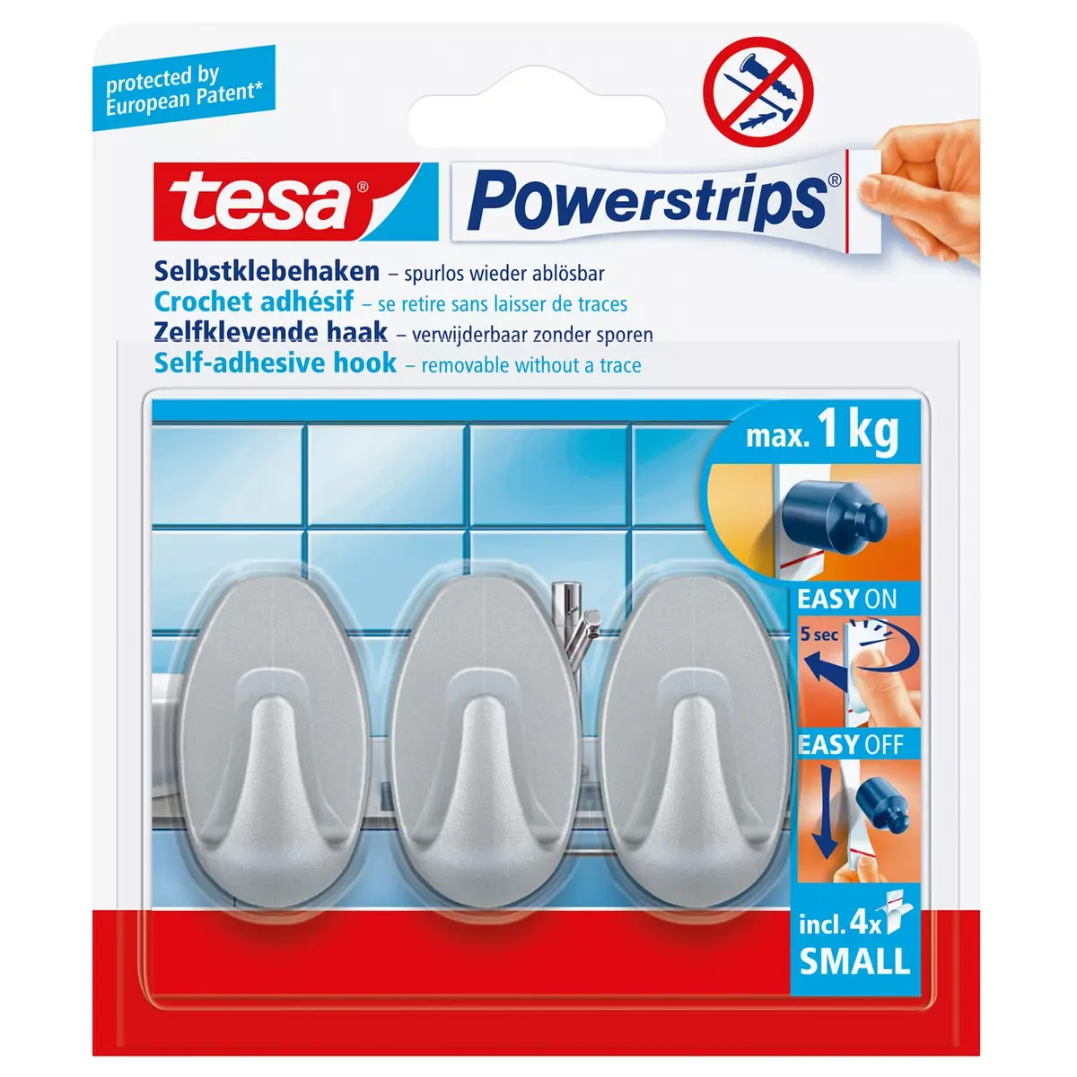 Универсальный крючок Tesa Powerstrips Hooks Small OVAL Photo 2