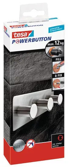 Dvieļu āķis TESA Powerbutton Indoor 59334 Photo 2