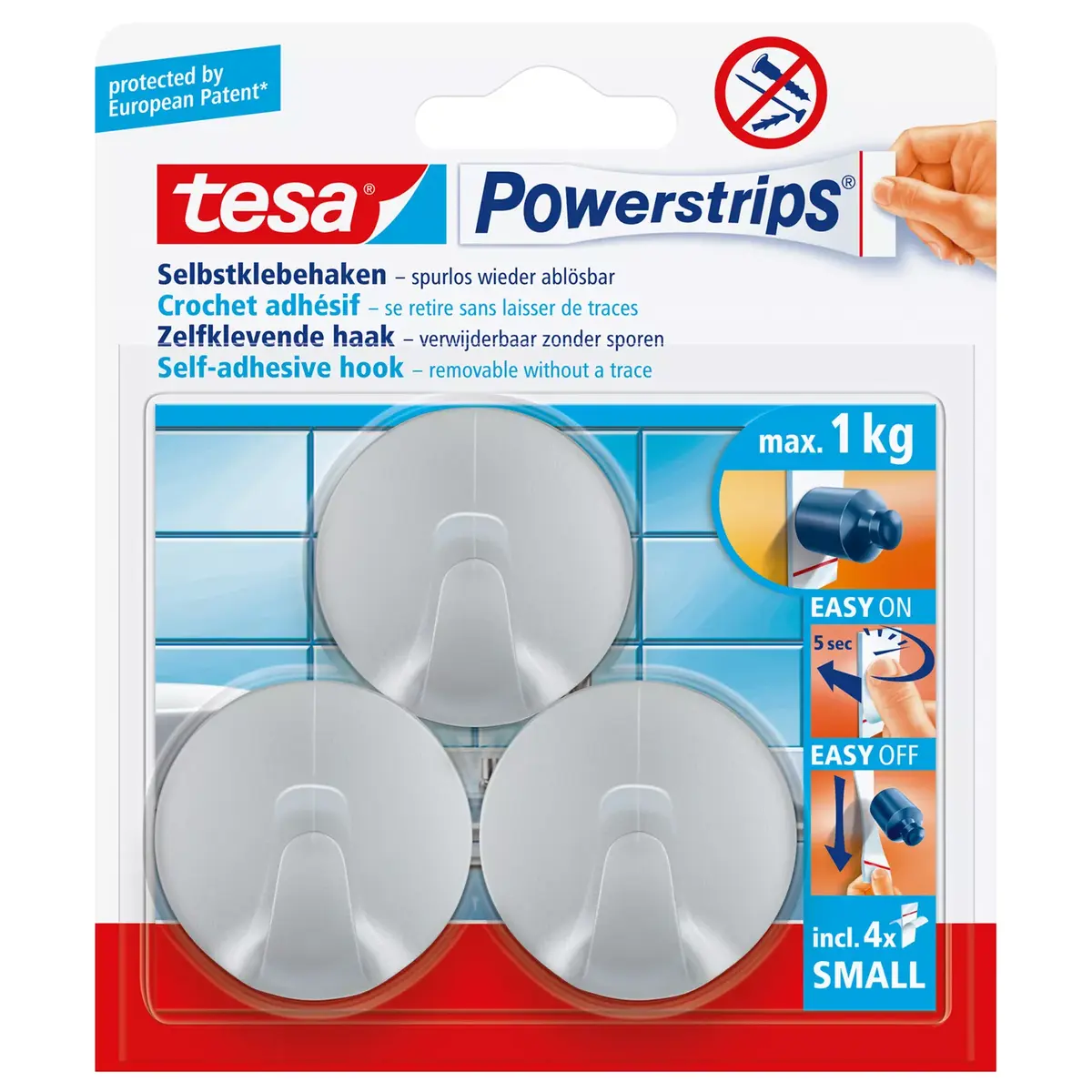 Универсальный крючок Tesa Powerstrips Hooks Small ROUND Photo 2