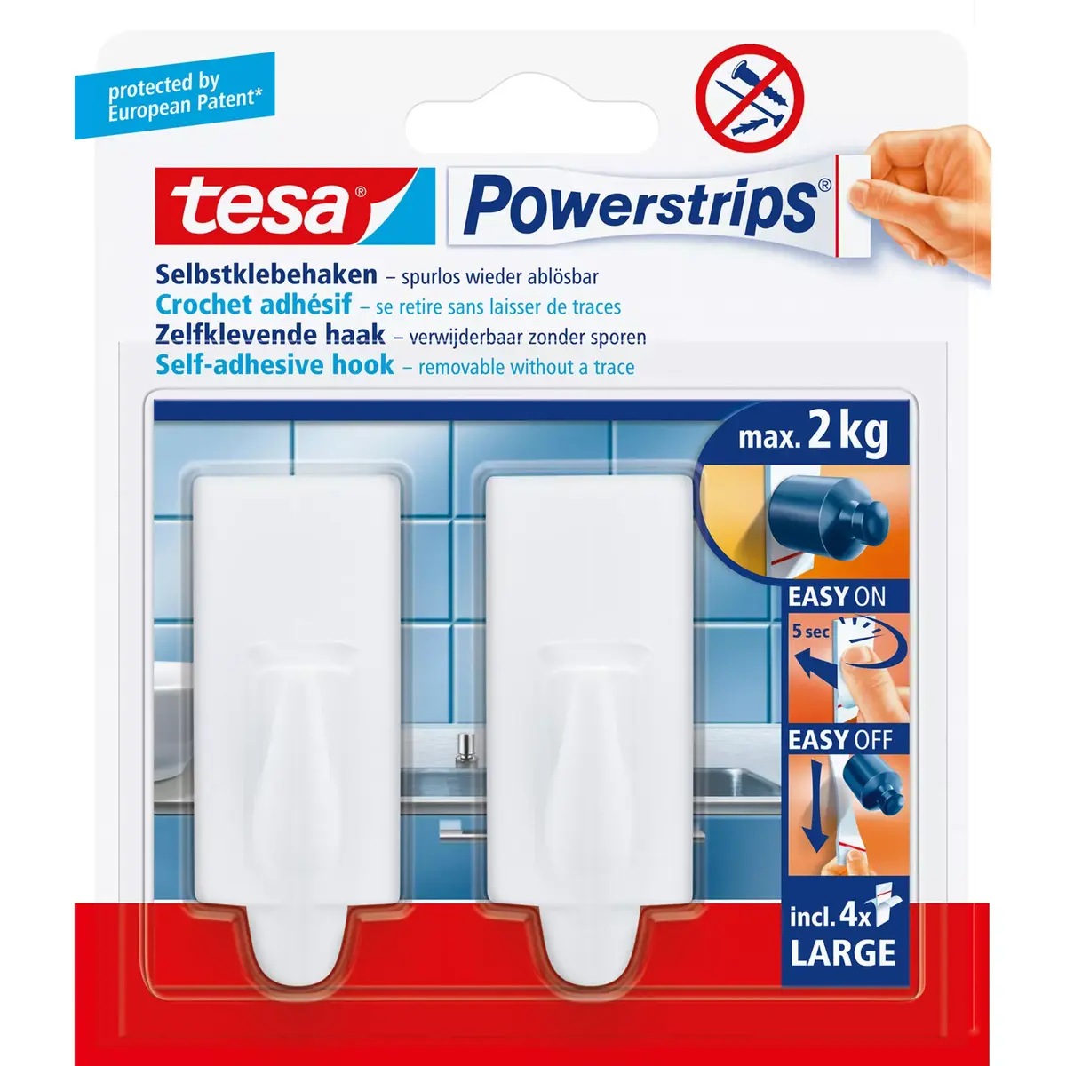 Universālais āķis Tesa Powerstrips Hooks Large TREND Photo 2
