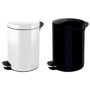 Waste Bin Helit Cosmetic Bin Silberionen-Tret-Kosmetikeimer the knight 3 L – pedal-operated hygiene container
