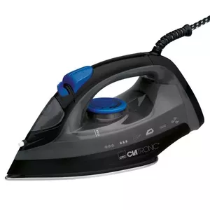 Утюг CLATRONIC DB 3703 — сухой и паровой, подошва из нержавеющей стали, 1800 Вт, чёрный/серый