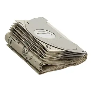 Vacuum accessory for Karcher SE 2001 / SE 3001 6.904-143.0 — 5 brown tear-proof dry vacuum bags, 2-tier, 150×240×8 mm