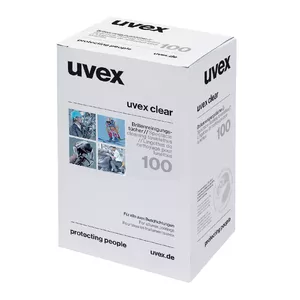 Wet wipes for eyeglasses UVEX 9963000 — pack of 100 cleansing wipes for lenses