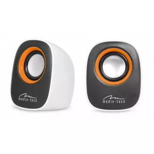 Проводная двухполосная акустика MEDIA-TECH MT3137W — 6 Вт RMS, 2.0 канала, 150–20 000 Гц, черный/белый