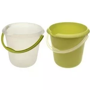 Bucket keeeper Mika 10 L transparent with ergonomic handle