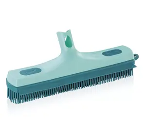 Leifheit 56671 Rubber Floor Scrub Brush, Green and Turquoise
