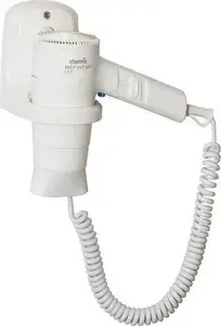 Hand dryer starmix HFTW 12 with 3 heat settings and safety button, white