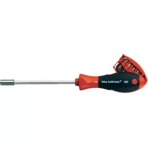 Screwdriver Wiha 33007 Bit Magazine with 6 Bits, compact hand tool for bit storage and use