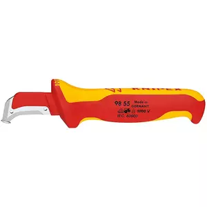 Нож с фиксированным лезвием Knipex 009855 Металлический Красный Желтый