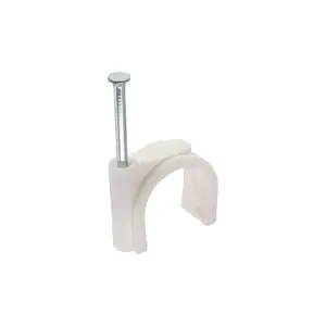 Apaļais kabeļu skavas InLine 44020B 8mm balts 100 gab