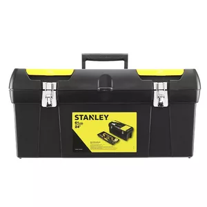 Tool box STANLEY Series 2000 with 2 built-in organizers and tray, plastic, 318×130×178 mm, black/yellow