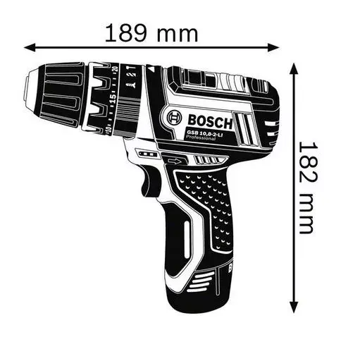 Pistol Grip Drill Bosch GSB 10,8-2-LI Professional, 06019B690E Photo 2