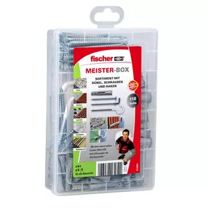 Набор винтов и дюбелей Fischer MEISTER-BOX UX 75 шт.