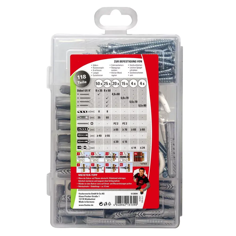 Набор винтов и дюбелей Fischer MEISTER-BOX UX Photo 2