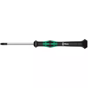 Precision screwdriver Wera 05118046001 — manual Torx tip, length 157 mm, black/green handle