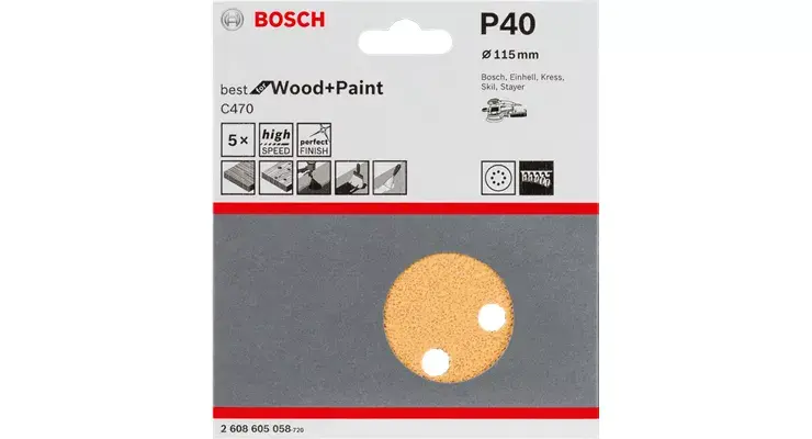 Bosch C470 — шлиф. листы, 6 шт. Photo 2