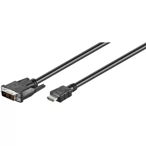 Goobay 50580 video kabeļu aksesuārs 2 m HDMI DVI-D Melns