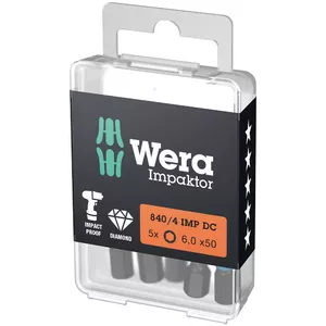 Screwdriver Bit Wera 840/4 IMP DC Hex-Plus DIY