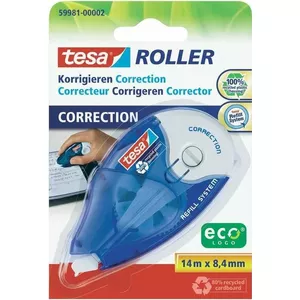 Correction roller Tesa 59981 — 8.4 mm tape width, 14 m length, white