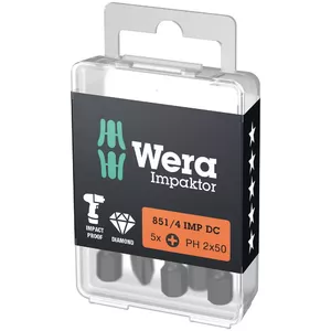 Screwdriver Bit Set Wera 851/4 IMP DC PH DIY