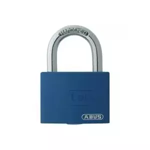 Padlock ABUS T65AL/40 — aluminum body, 40 mm shackle length, blue