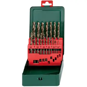 Drill bit set Metabo HSS Cobalt 19 pcs DIN 338, cylindrical shank