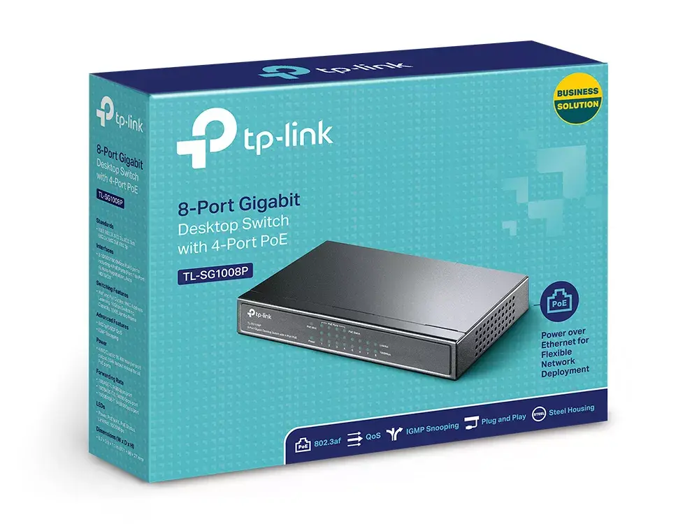 Pārvaldāms slēdzis TP-Link TL-SG1008P, 8-portu, PoE Photo 4