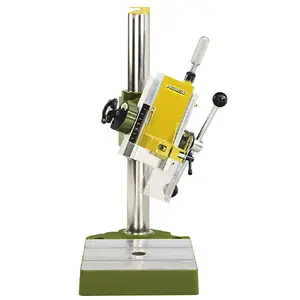 Bench drill press Proxxon 20 000 — max drilling Ø 45 mm, depth 500 mm, table 200×200 mm, weight 6.5 kg