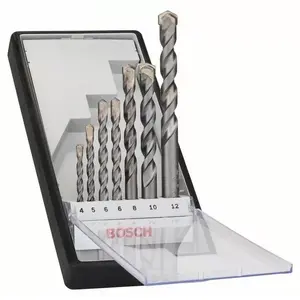 Drill bit set Bosch 7 pcs for concrete, model 2 607 010 545, package 87.5x197x23 mm