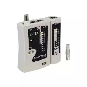 Cable tester Basetech BT-200 for RJ-45, RJ-11 and BNC connectors