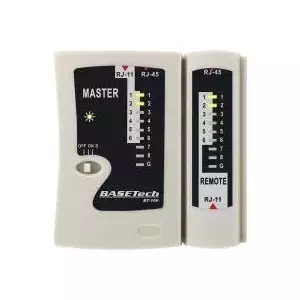 Тестер кабелей Basetech BT-100 для разъёмов RJ-45 и RJ-11