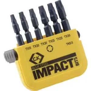 Bit set c.k tools T4513 — 6-piece Torx torsion control bits set
