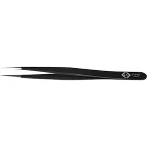 Tweezers c.k tools T2379D ESD 120mm fine tip precision stainless steel