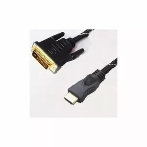 HDMI to DVI cable Brackton 5.0 m HD-Read v1.3 black/gold, passive video adapter