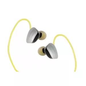 Austiņu komplekts IBOX X1 Bluetooth in-ear, bezvadu, zvaniem un mūzikai, 20–20000 Hz, 16 g, pelēki/dzeltens
