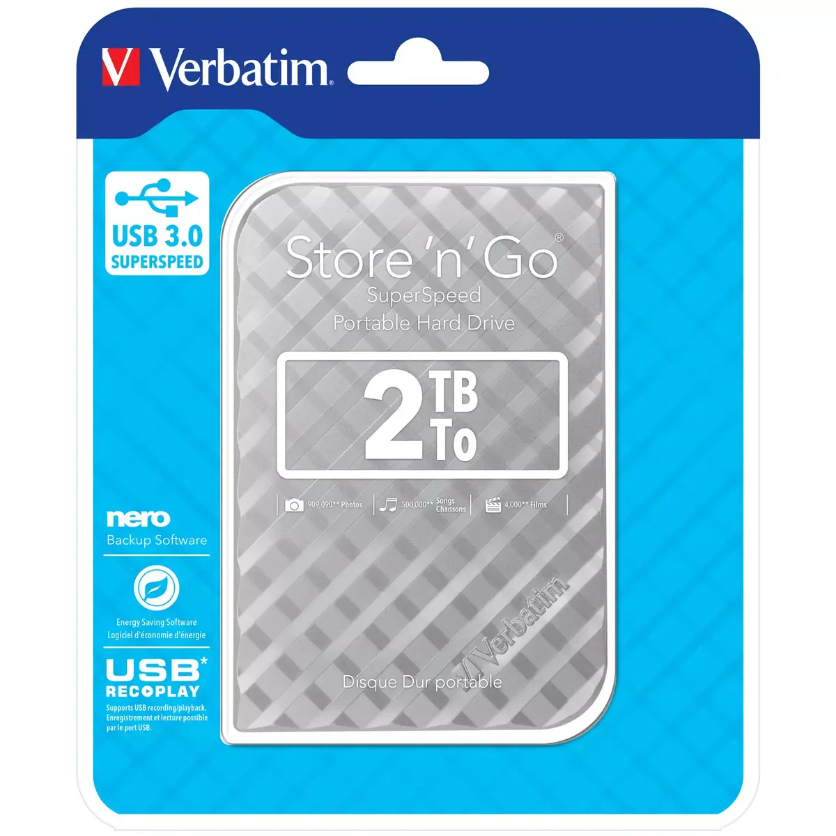 VERBATIM Store 'n' Go 2TB USB 3.2 Gen 1 external HDD Photo 5