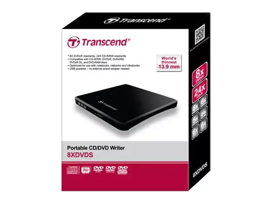 Pārnēsājamais DVD rakstītājs Transcend TS8XDVDS-K Photo 2