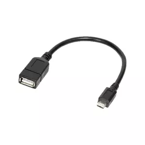 USB kabelis LogiLink AA0035 Micro-USB B USB A 0.2m melns