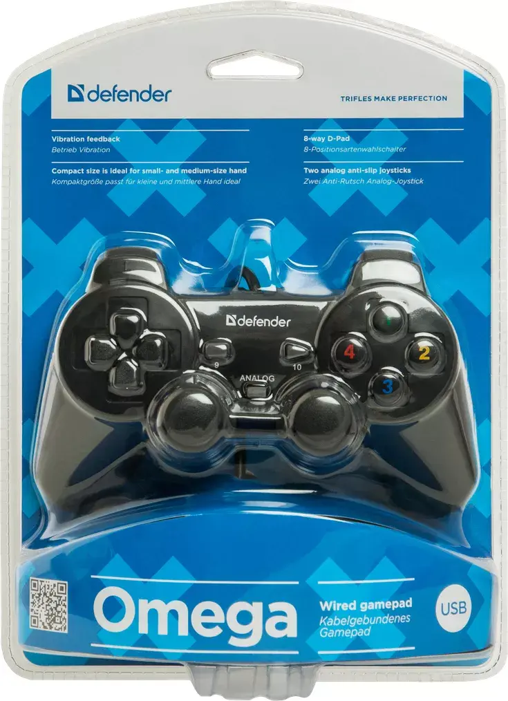 Gamepad DEFENDER Omega Black USB wired Photo 2