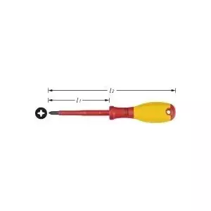 Screwdriver Hazet PH 2 810VDE-PH2 insulated PH2 blade 100 mm