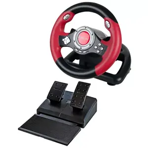 Steering wheel with pedals DEFENDER Challenge Mini LE — USB 2.0, wired, Black/Red, PC, 2.5 kg