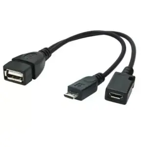 USB кабель Gembird A-OTG-AFBM-04 Micro-USB B USB A Черный 0.15 м
