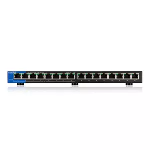 Linksys LGS116P Nepārvaldīts Gigabit Ethernet (10/100/1000) Power over Ethernet (PoE) Melns